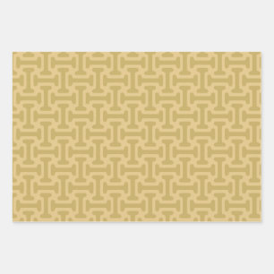 60er-Jahre Papiermuster Geschenkpapier Set