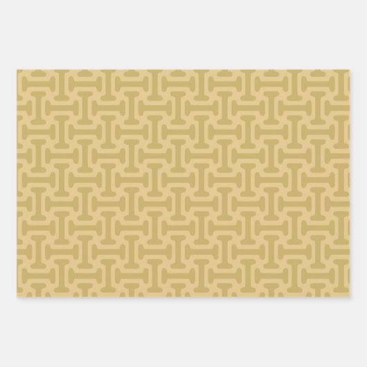 60er-Jahre Papiermuster Geschenkpapier Set (Vorderseite)
