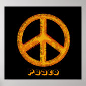 60er Jahre Peace Sign Retro Art Poster (Vorne)