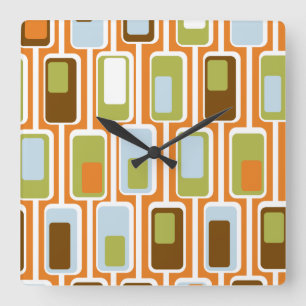 60er Kästen Quadratische Wanduhr