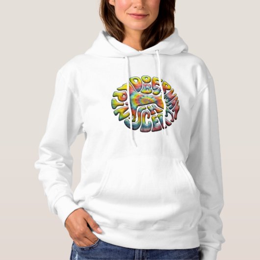 60er Krawatte-Dye Doberman Hoodie (Vorderseite)