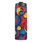 60er Mod Abstrakt Thermosbecher (Vorderseite)