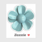 60er MOD Blue Daisy Blume Spring Wedding Sticker (Blatt)