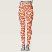 60er Mod Orange Leggings (Vorderseite)