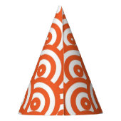 60er Mod Orange Partyhütchen (Rückseite)