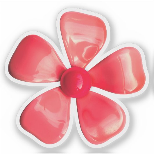 60er MOD Peach Daisy Blume Frühjahrsaufkleber Aufkleber