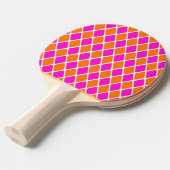 60er Mod Pink und Orange Diamond Tischtennis Schläger (Vorderseite)