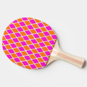 60er Mod Pink und Orange Diamond Tischtennis Schläger (Seitenansicht)