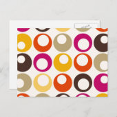 60er MOD Retro Muster Postkarte (Vorne/Hinten)