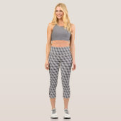 60er Mono Gemustert Capri Leggings (Vorderseite)