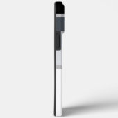 60er-Monochromatisches Stripmuster-Monogramm Case-Mate iPhone Hülle (Rückseite / Rechts)