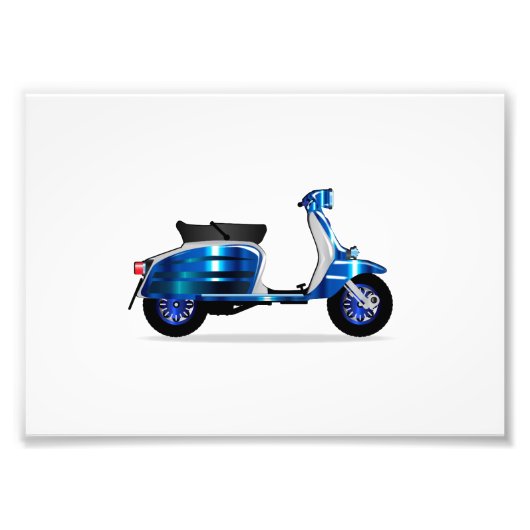 60er Motor Scooter Fotodruck (Vorne)