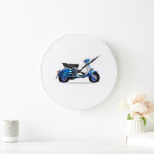 60er Motor Scooter Große Wanduhr (Zuhause)