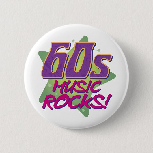 60er Music Rocks! Button (Vorderseite)