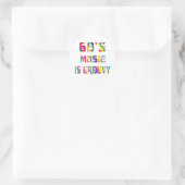 60er Music Runder Aufkleber (Tasche)