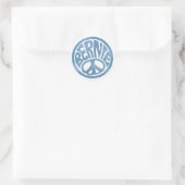 60er Peace Bernie Runder Aufkleber (Tasche)
