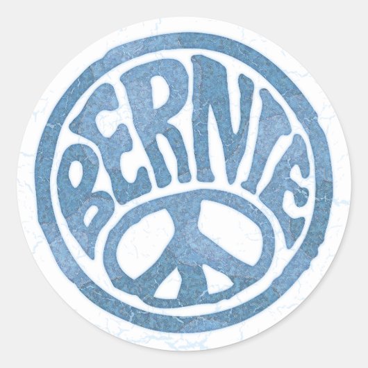 60er Peace Bernie Runder Aufkleber (Vorderseite)