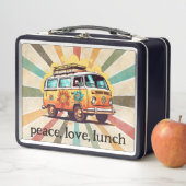 60er Peace Hippie Hippy Metal Lunch Box (Beispiel)