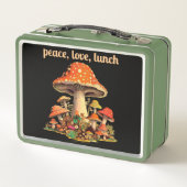 60er Peace Liebe Mushroom Hippy Metall Brotdose (Rückseite)