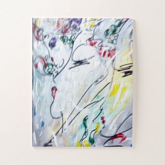 60er Peter Max farbenfrohe Aquarellbilder zeichnen Puzzle (Vertikal)