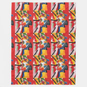 60er Peter Max. Farbiges Wasserfarbenmuster Fleecedecke (Vorderseite)