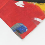 60er Peter Max. Farbiges Wasserfarbenmuster Fleecedecke (Ecke)