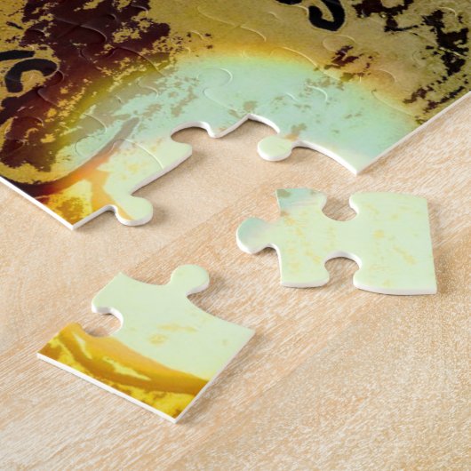 60er Peter Max im Stil farbenfrohe Aquarellbilder Puzzle (Seite)