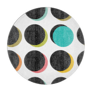 60er Polka Dots: Dekorativer Vintager Cheer. Schneidebrett
