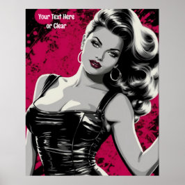 60er Pop Pinup Personalisiert Poster
