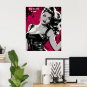 60er Pop Pinup Personalisiert Poster (Heimbüro)