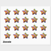 60er Psychedelische Explosion Stern-Aufkleber (Blatt)