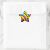60er Psychedelische Explosion Stern-Aufkleber (Tasche)