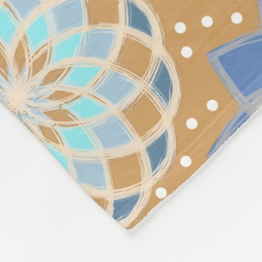 60er Retro Blume Fleecedecke (Ecke)