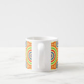 60er Retro Circular Geometric Muster Espressotasse (Rückseite)