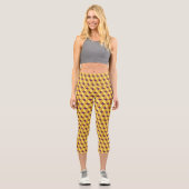 60er Retro Gemustert Capri Leggings (Vorderseite)