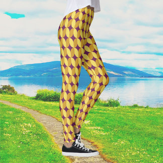 60er Retro Gemustert Leggings