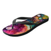 60er Retro Tye Die 70er Hippy Badesandalen (Schrägansicht)