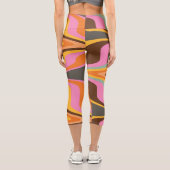60er Retro Tye Die 70er Hippy Capri Leggings (Rückseite)