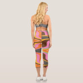 60er Retro Tye Die 70er Hippy Capri Leggings (Rückseite)