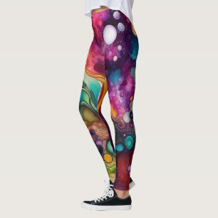 60er Retro Tye Die 70er Hippy Leggings