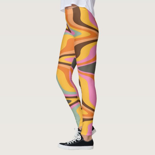 60er Retro Tye Die 70er Hippy Leggings (Links)