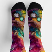 60er Retro Tye Die 70er Hippy Socken (Oben)