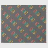 60er Retrograu Geschenkpapier (Flach)