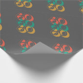 60er Retrograu Geschenkpapier (Ecke)