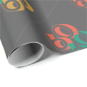 60er Retrograu Geschenkpapier (Rolleneckpunkt)