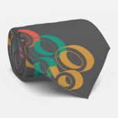 60er Retrograu Krawatte (Gerollt)