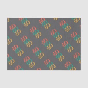 60er Retrograu Seidenpapier