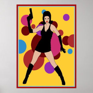 60er Spions-Mädchen Poster