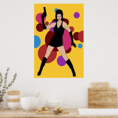 60er Spy Girl Poster (Küche)