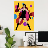 60er Spy Girl Poster (Heimbüro)